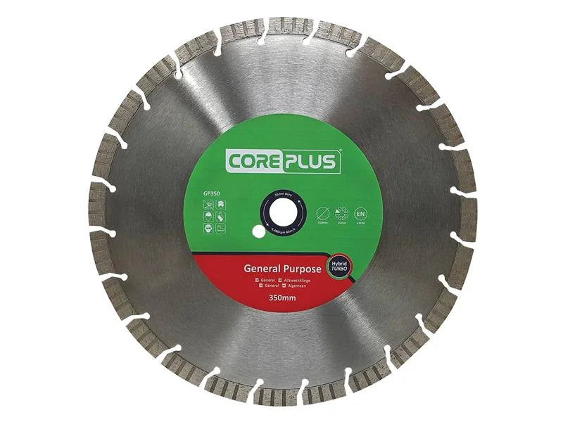 CorePlus GP350 General-Purpose Hybrid Turbo Diamond Blade 350mm - CORDBGP350