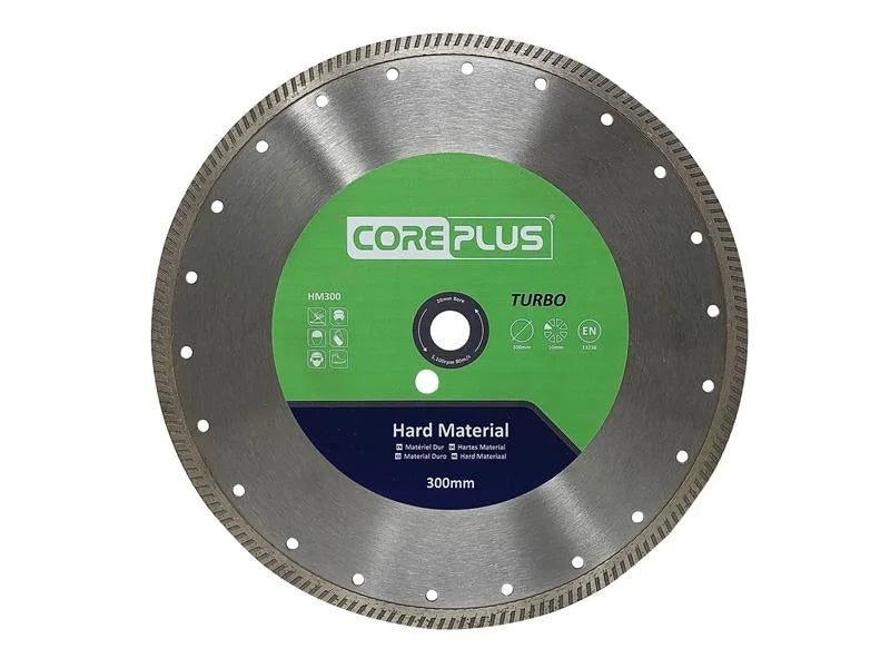 CorePlus HM300 Hard Material Turbo Diamond Blade 300mm - CORDBHM300