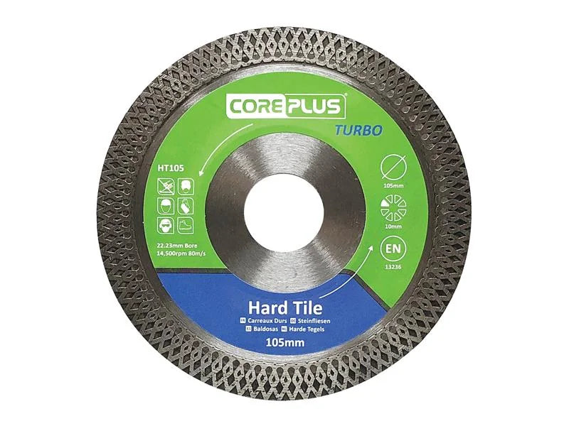 CorePlus HT105 Hard Tile Turbo Diamond Blade 105mm - CORDBHT105