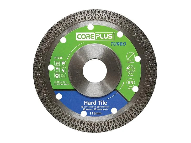 CorePlus HT115 Hard Tile Turbo Diamond Blade 115mm - CORDBHT115