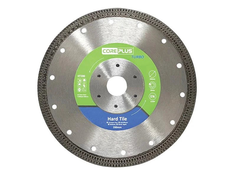 CorePlus HT200 Hard Tile Turbo Diamond Blade 200mm - CORDBHT200