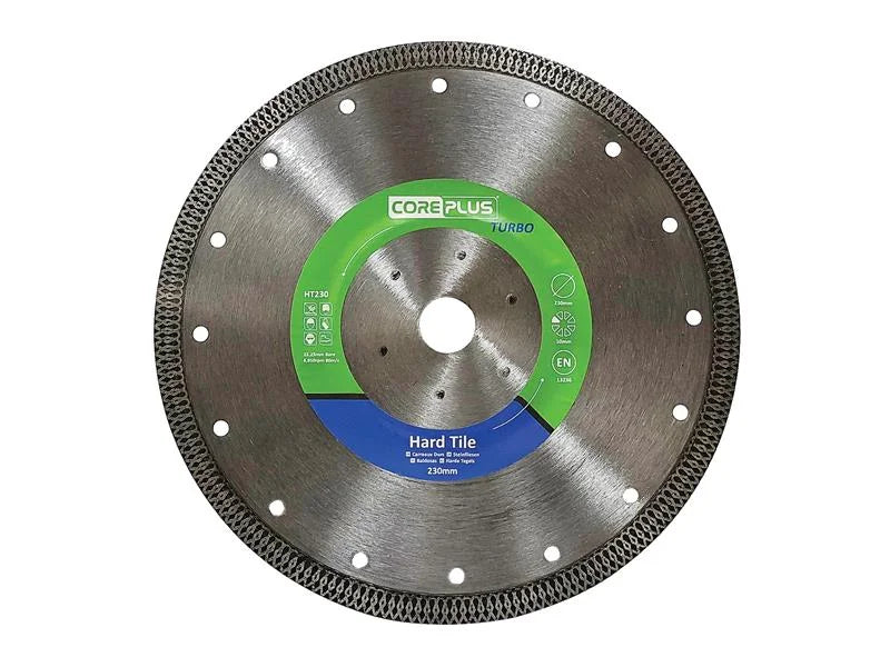 CorePlus HT230 Hard Tile Turbo Diamond Blade 230mm - CORDBHT230