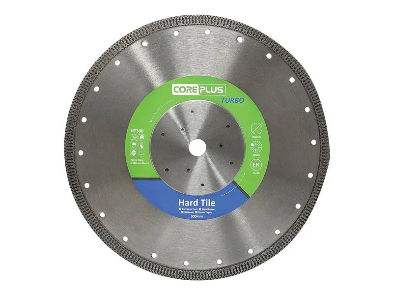 CorePlus HT300 Hard Tile Turbo Diamond Blade 300mm - CORDBHT300