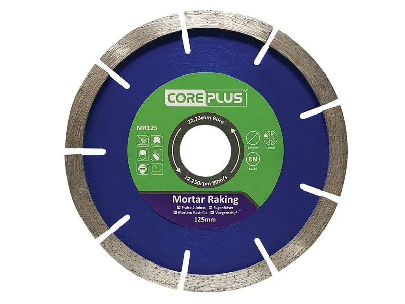 CorePlus MR125 Mortar Raking Diamond Blade 125mm - CORDBMR125