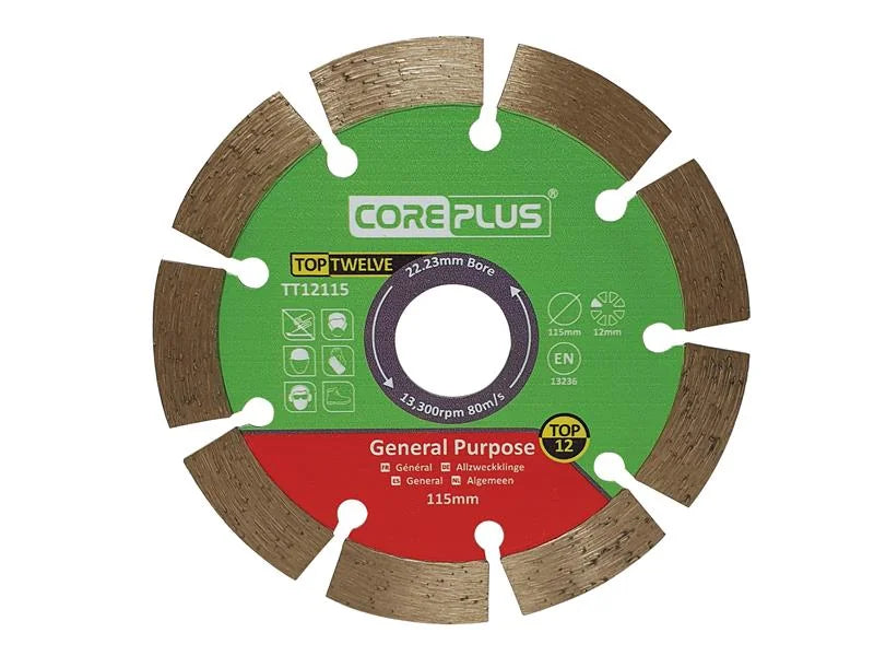 CorePlus Top Twelve General Purpose Diamond Blade 115-350mm