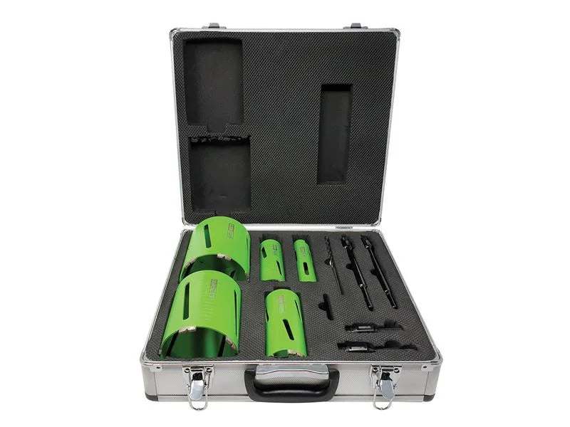 CorePlus DCDKIT11 Diamond Dry Core Drill Bit Set, 11 Piece - CORDCDKIT11