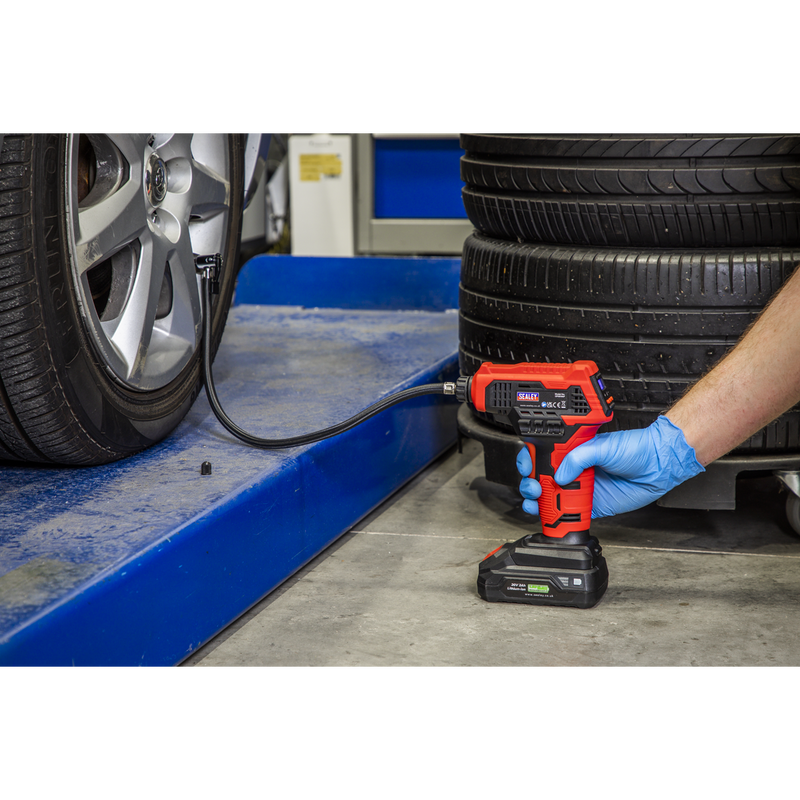 Sealey Cordless Tyre Inflator SV20 Series 20V - Body Only