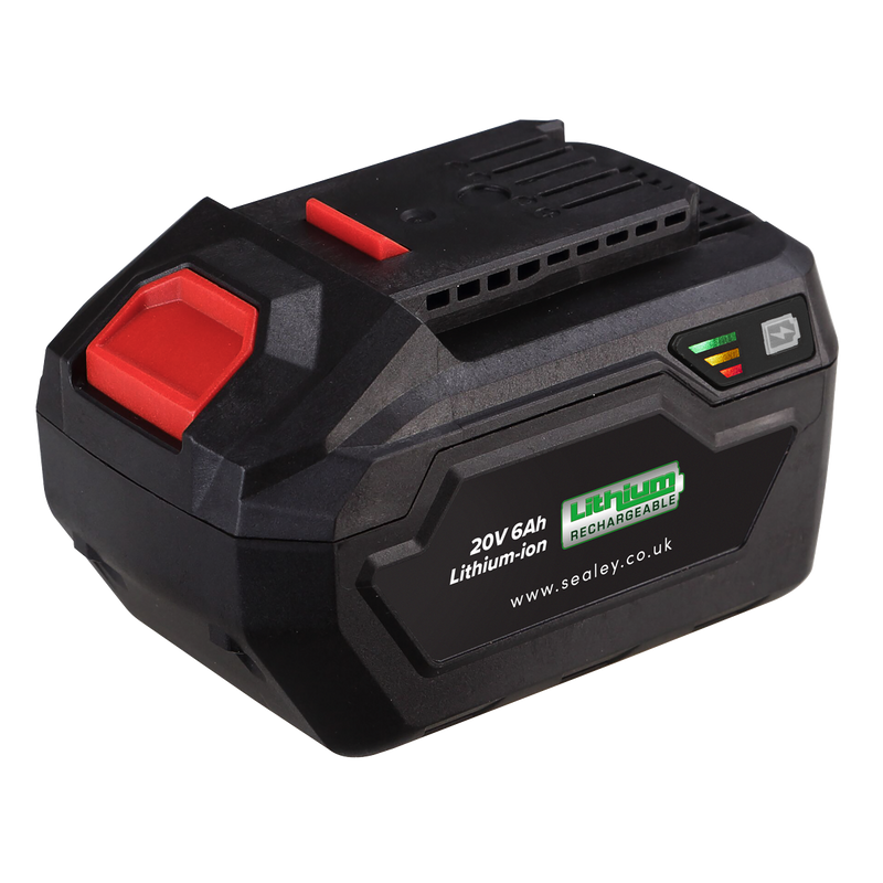 Sealey Power Tool Battery 20V 6Ah CP20VBP6 Lithium-ion