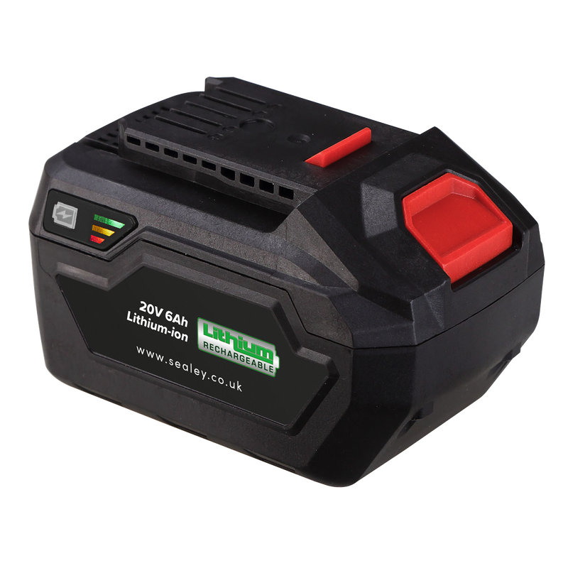 Sealey Power Tool Battery 20V 6Ah CP20VBP6 Lithium-ion