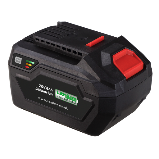 Sealey Power Tool Battery 20V 6Ah CP20VBP6 Lithium-ion