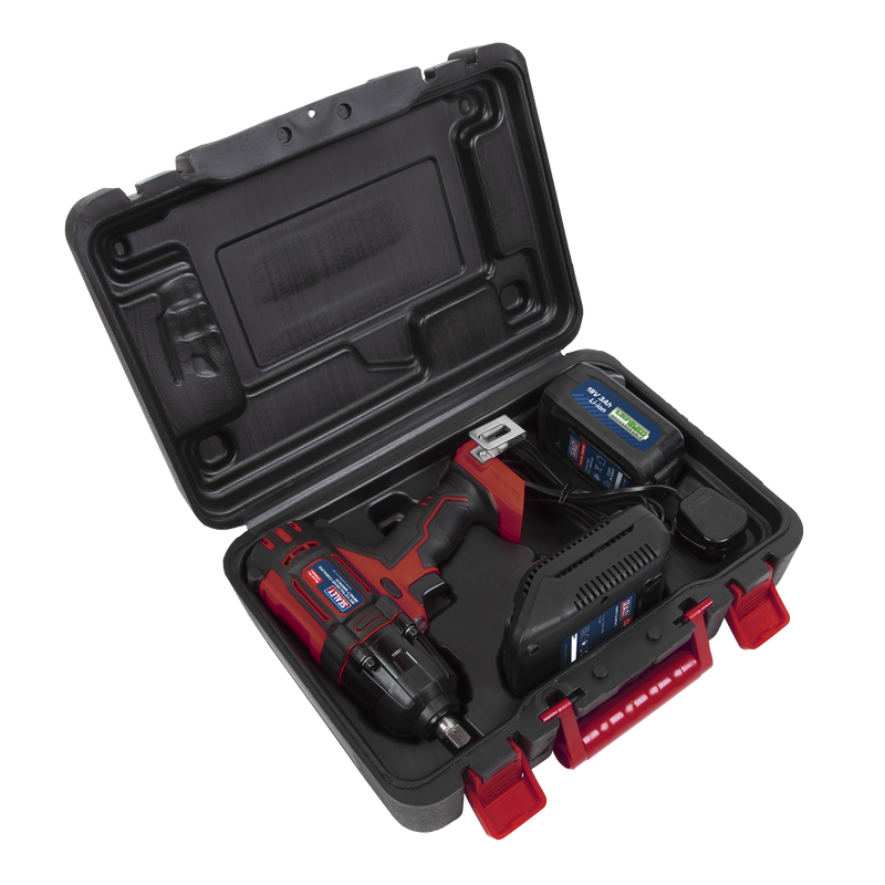 Sealey 1/2"Sq Drive Cordless Impact Wrench 18V 3Ah