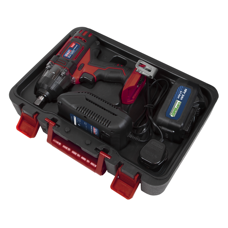 Sealey 1/2"Sq Drive Cordless Impact Wrench 18V 3Ah