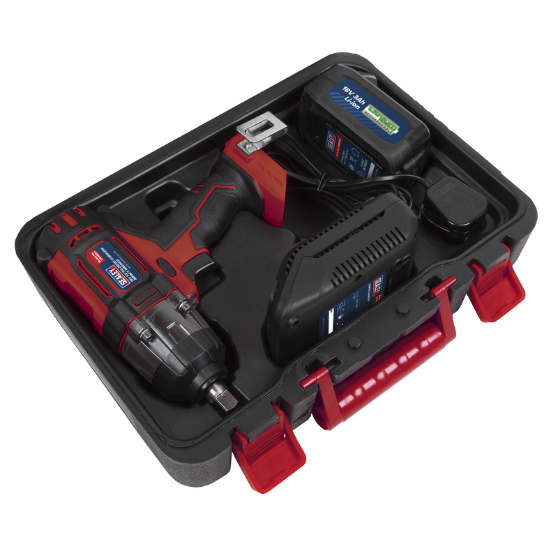 Sealey 1/2"Sq Drive Cordless Impact Wrench 18V 3Ah