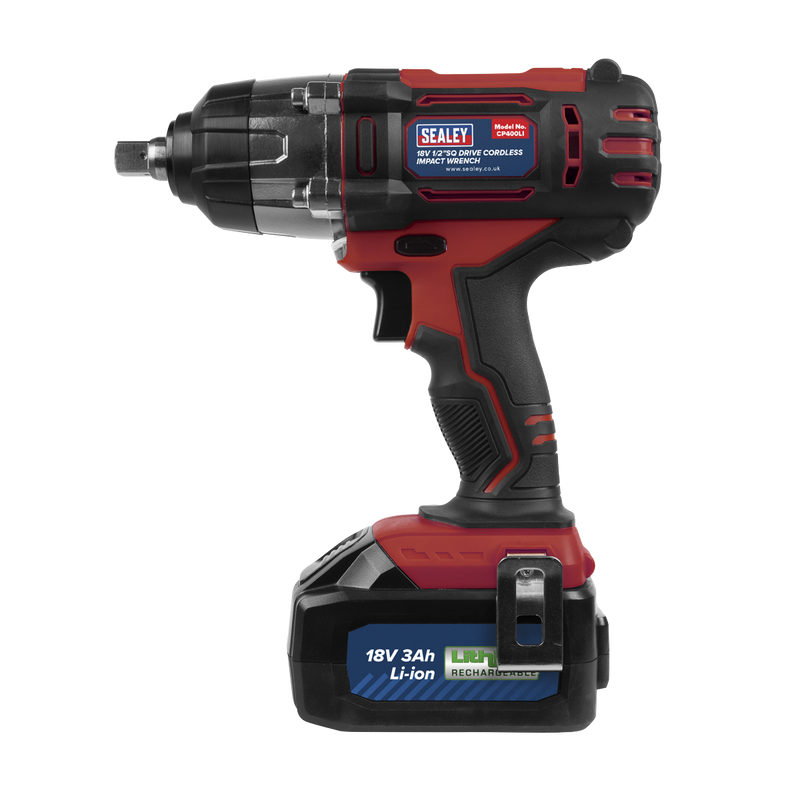 Sealey 1/2"Sq Drive Cordless Impact Wrench 18V 3Ah
