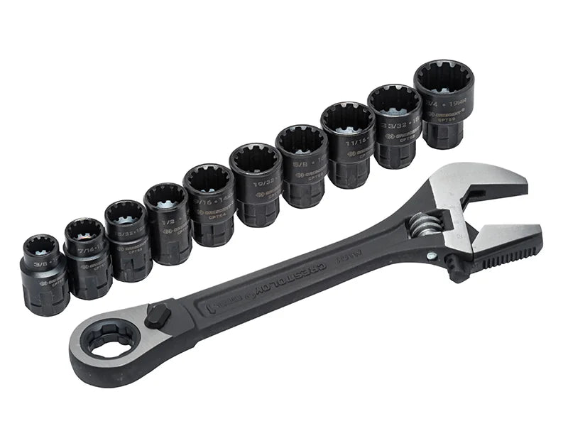 Crescent® X6™ Pass-Thru™ Adjustable Wrench Set, 11 Piece - CPTAW8