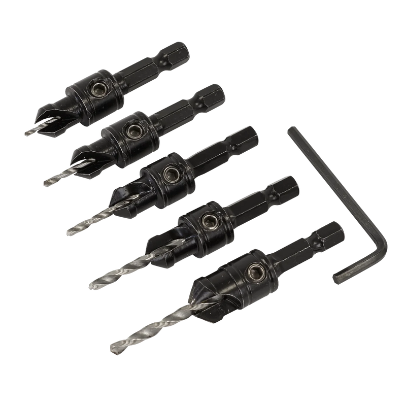 Sealey Countersink Drill Bit Set 5 Piece Ø2-3.5mm