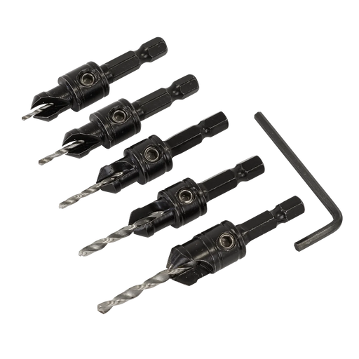 Sealey Countersink Drill Bit Set 5 Piece Ø2-3.5mm