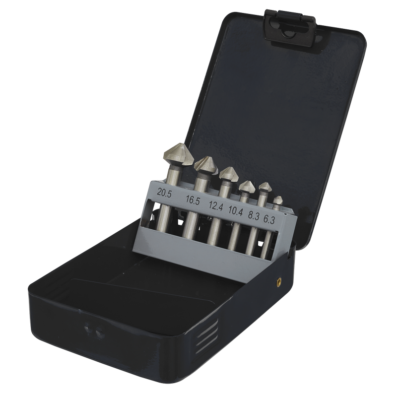 Sealey 90° Countersink Bit Set 6 Piece Ø6.3-20.5mm