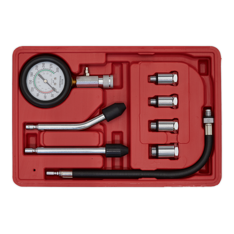 Sealey Petrol Engine Compression Test Kit CT955 8 Piece