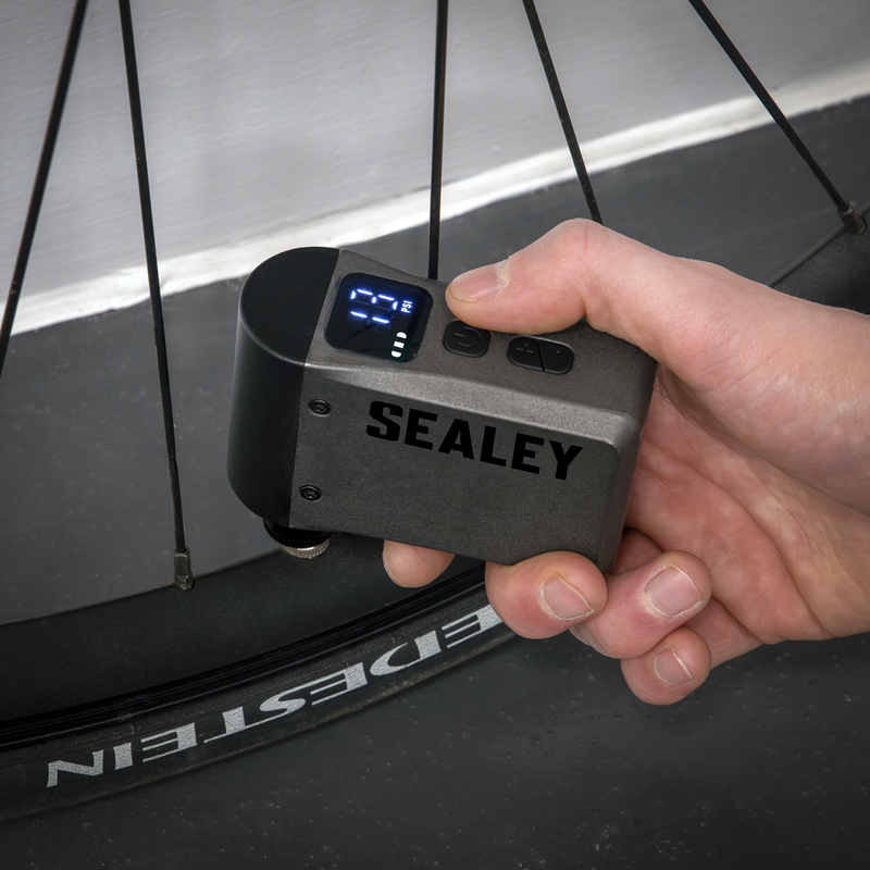 Sealey Mini Digital Bike Pump CTI100 120psi Rechargeable