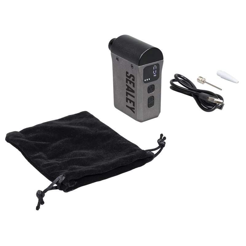 Sealey Mini Digital Bike Pump CTI100 120psi Rechargeable