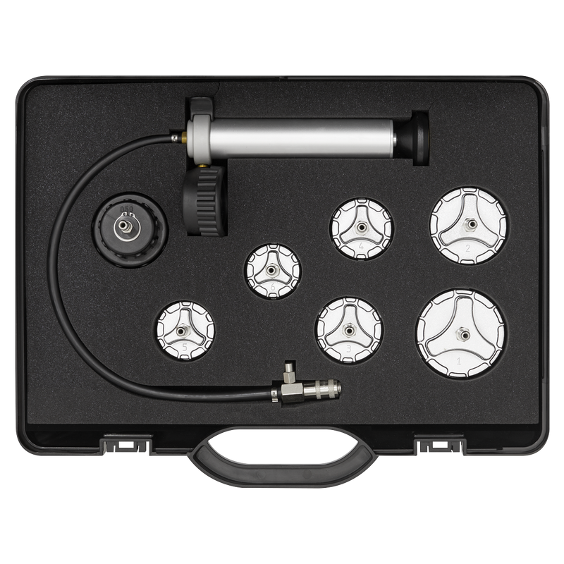 Sealey Cooling System Pressure Test Kit 7 Piece CV0011