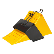 Sealey Wheel Chock CV127 200x475x225mm with Bracket