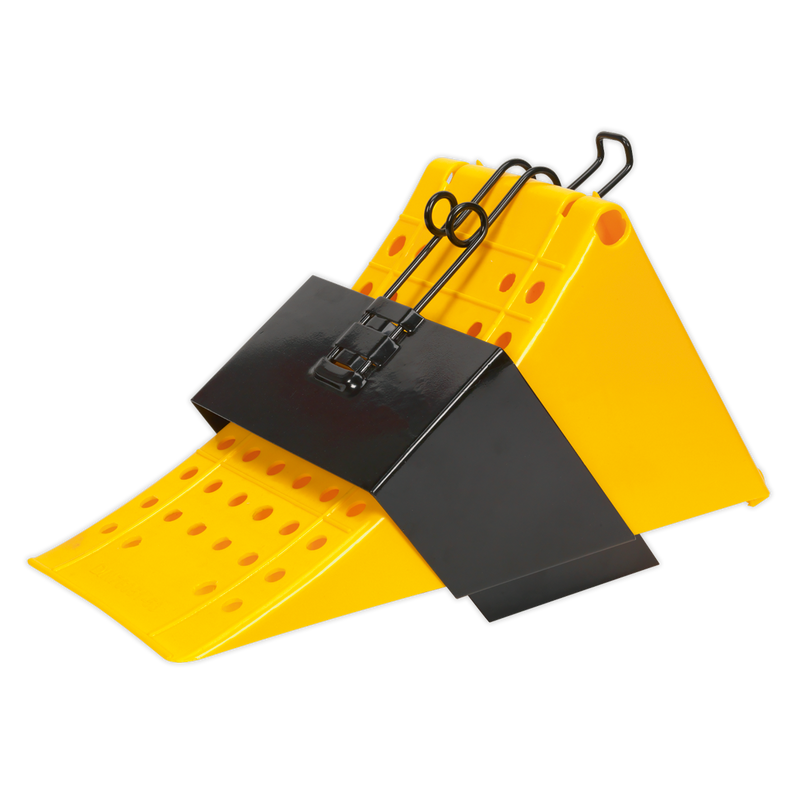Sealey Wheel Chock CV127 200x475x225mm with Bracket