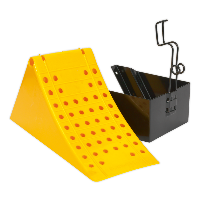 Sealey Wheel Chock CV127 200x475x225mm with Bracket