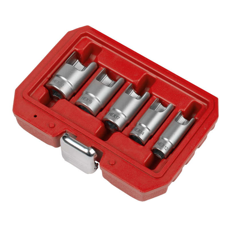 Sealey Elbow Connector Socket Set 5 Piece 3/8"Sq Drive