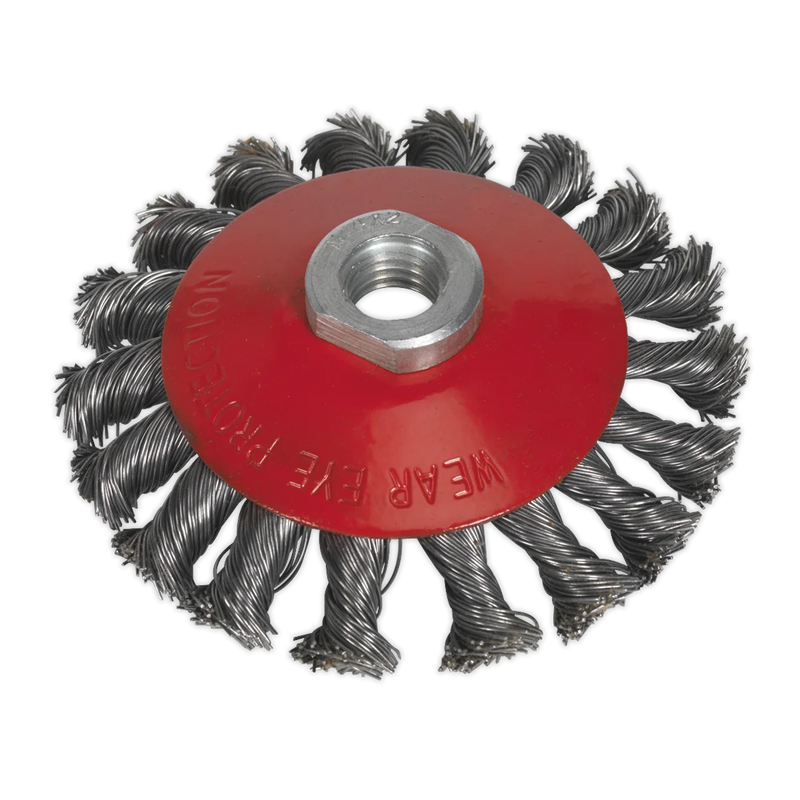 Sealey 100mm Conical Wire Brush M10 x 1.5mm - 12500rpm
