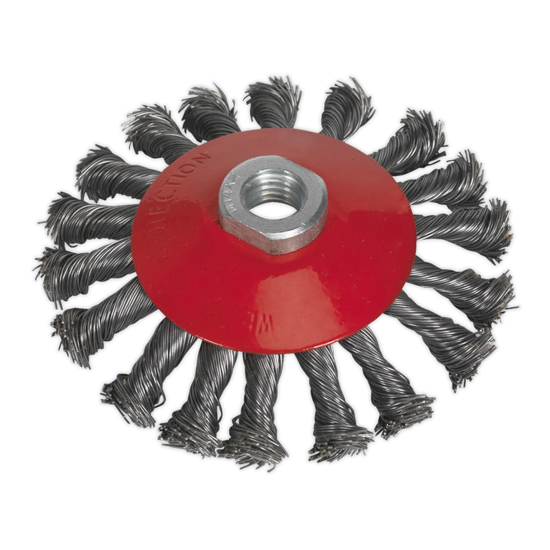 Sealey 115mm Conical Wire Brush M14 x 2mm - 12500rpm