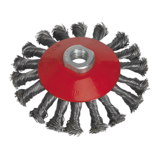 Sealey 115mm Conical Wire Brush M14 x 2mm - 12500rpm