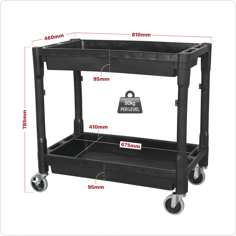 Sealey Composite Heavy-Duty Trolley CX204 160kg Capacity