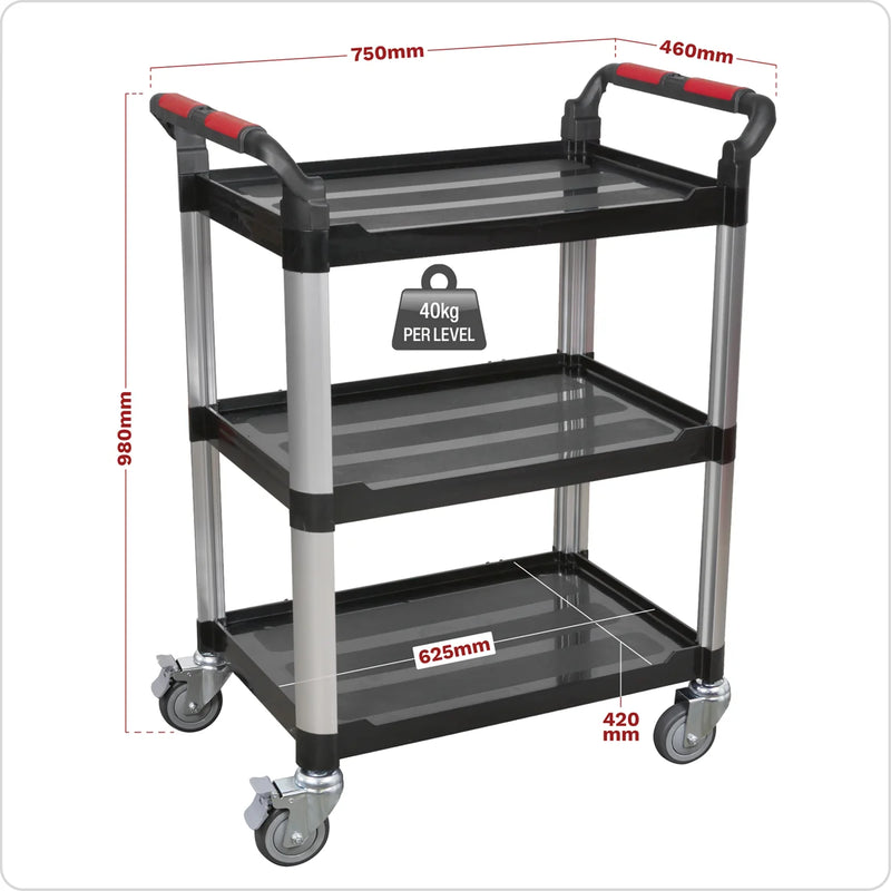 Sealey Composite Workshop Trolley CX309 40kg Capacity per Shelf