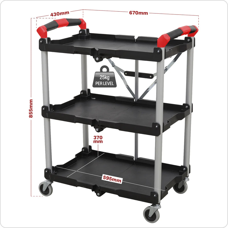 Sealey Folding Workshop Trolley CX314 25kg Capacity