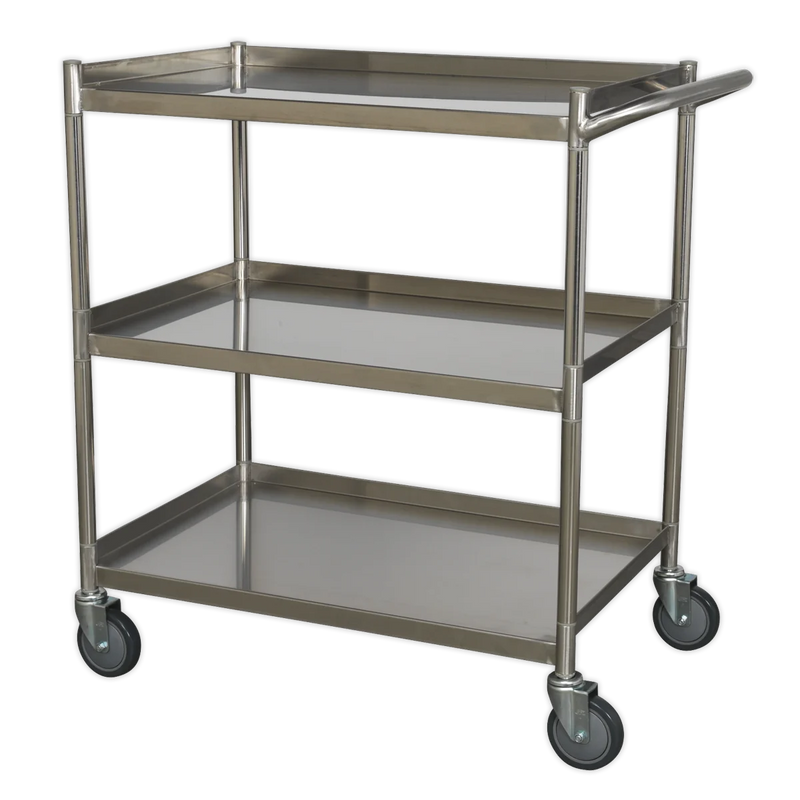 Sealey Premier Stainless Steel Workshop Trolley CX410SS 30kg Capacity
