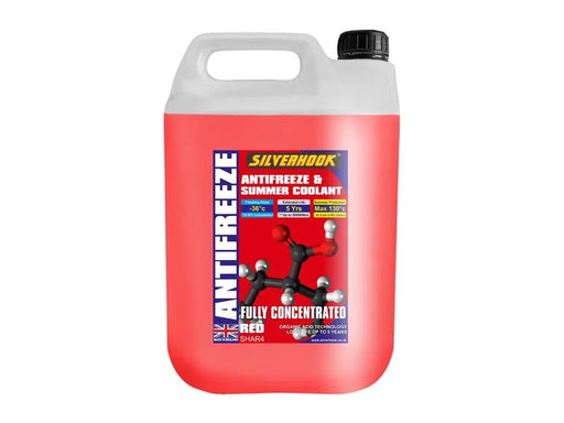 Silverhook Fully Concentrated Antifreeze O.A.T. Red 4.5 litre - SHAR4