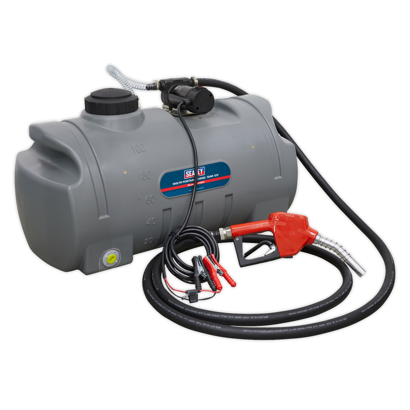 Sealey Portable Diesel Tank 100L 12V with Electric Pump
