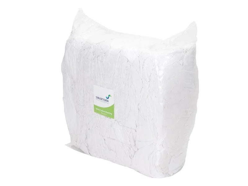 Davis & Moore White Cotton Sheeting Wipers 10kg - WS10