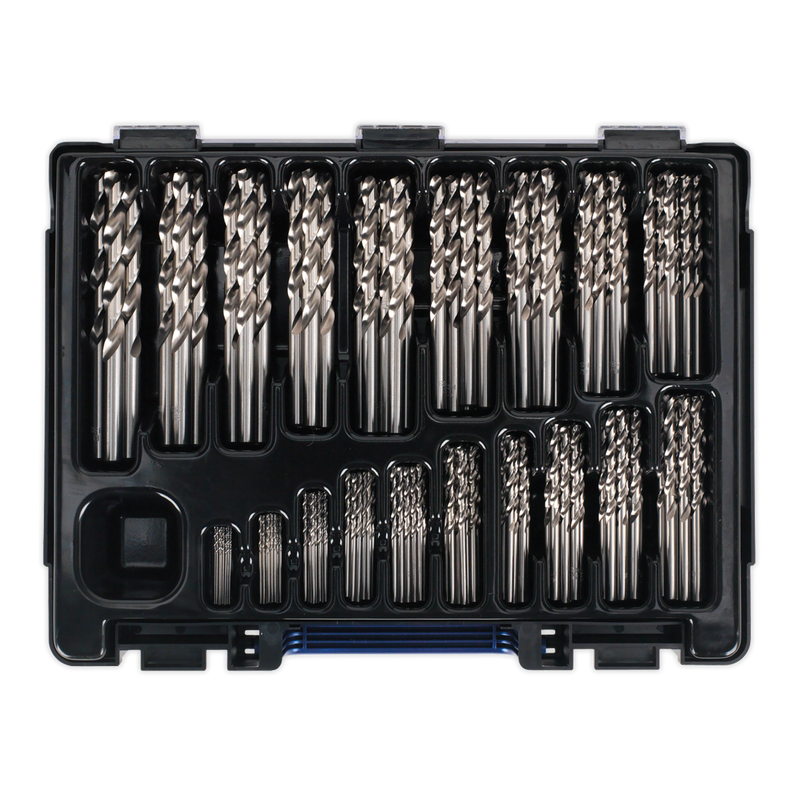 Sealey HSS Fully Ground Drill Bit Set 1-10mm 170 Piece