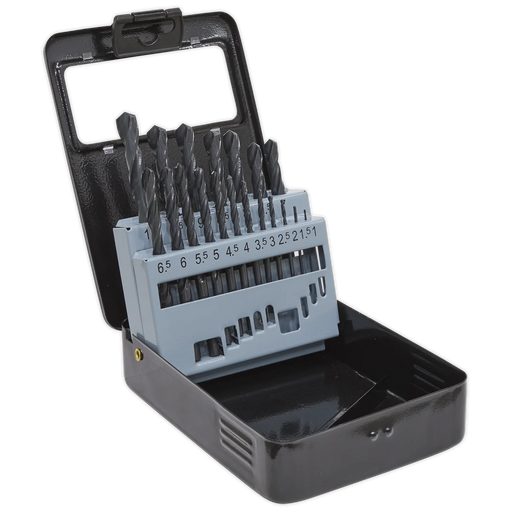 Sealey HSS Roll Forged Drill Bit Set 19 Piece Ø1-10mm