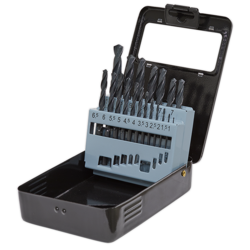 Sealey HSS Roll Forged Drill Bit Set 19 Piece Ø1-10mm