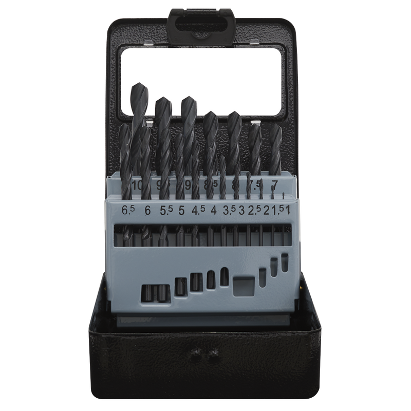 Sealey HSS Roll Forged Drill Bit Set 19 Piece Ø1-10mm