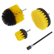 Sealey Drill Brush Set 4 Piece with 150mm Quick Chuck Holder