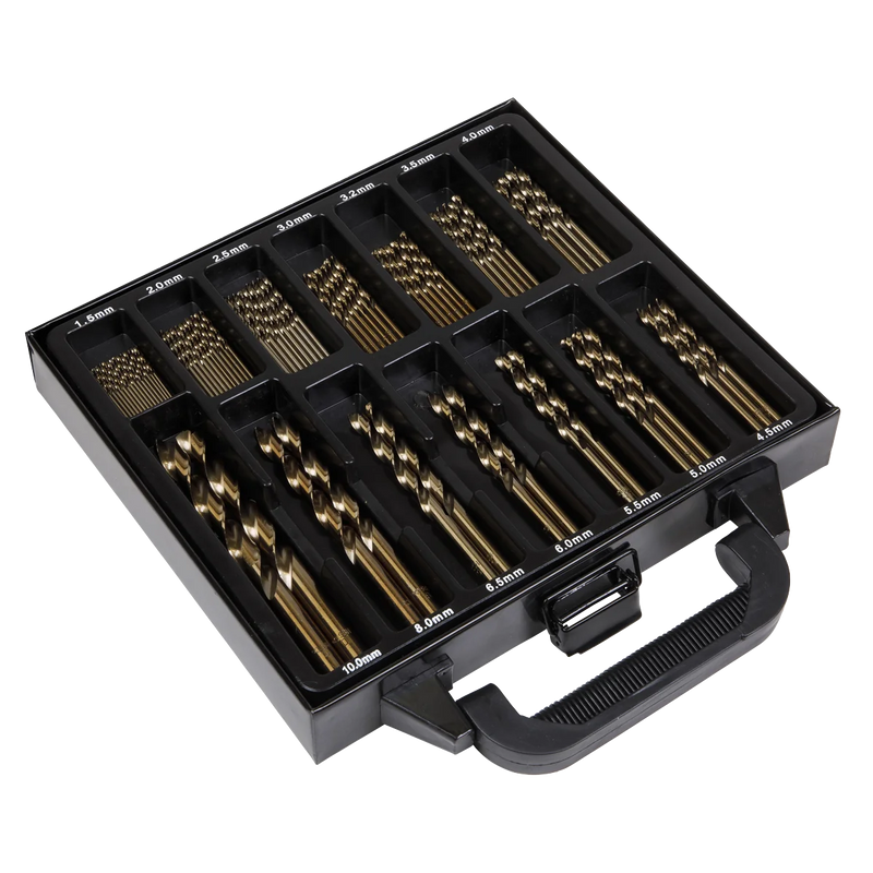 Sealey HSS Cobalt Drill Bit Set 99 Piece with Metal Storage Case