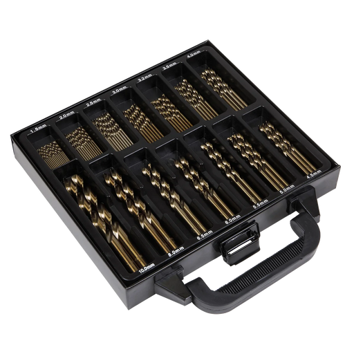 Sealey HSS Cobalt Drill Bit Set 99 Piece with Metal Storage Case