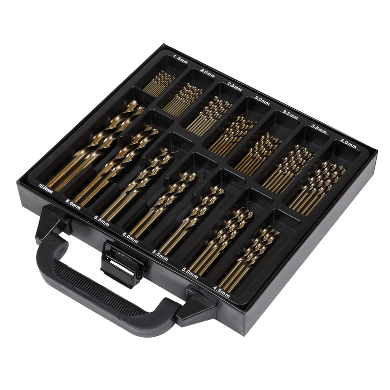 Sealey HSS Cobalt Drill Bit Set 99 Piece with Metal Storage Case