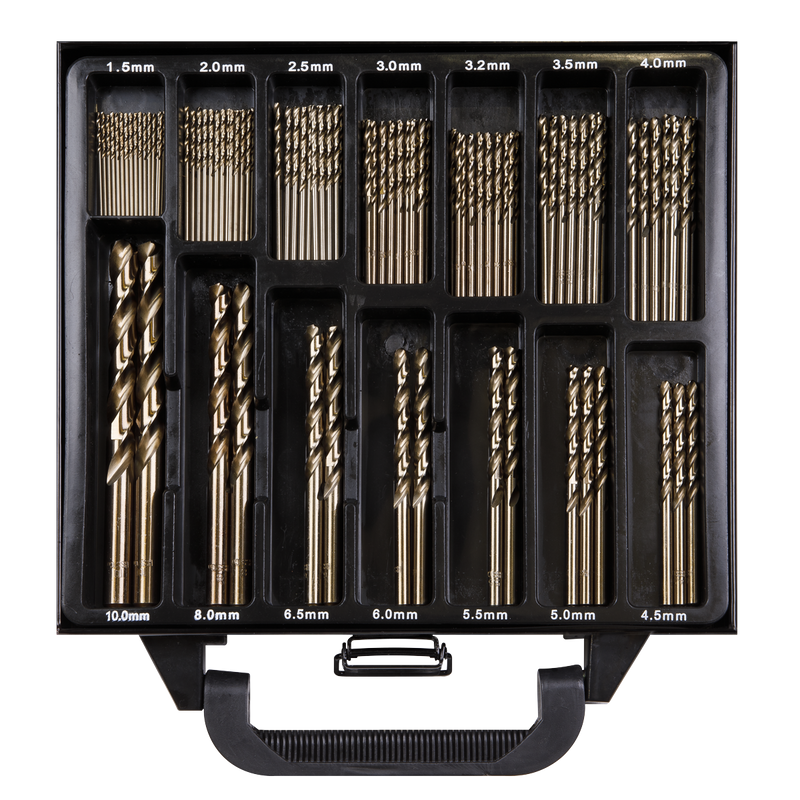 Sealey HSS Cobalt Drill Bit Set 99 Piece with Metal Storage Case
