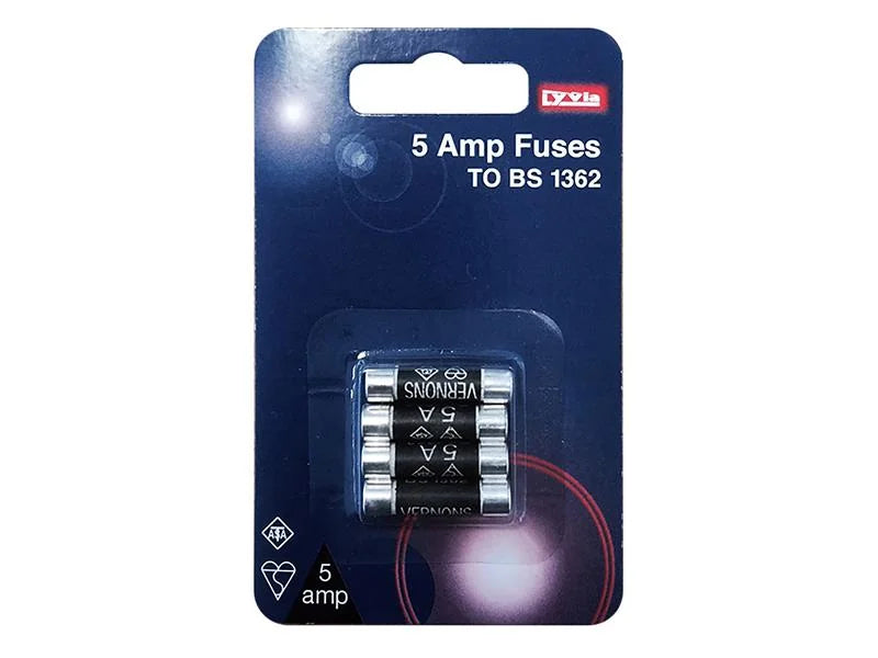 Dencon BS1362 Fuses 5 Amp x 4 1005 - 1005